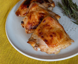 Muslos de pollo con mostaza y miel
