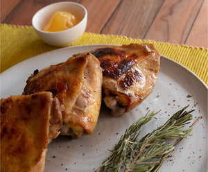 Muslos de pollo con mostaza y miel